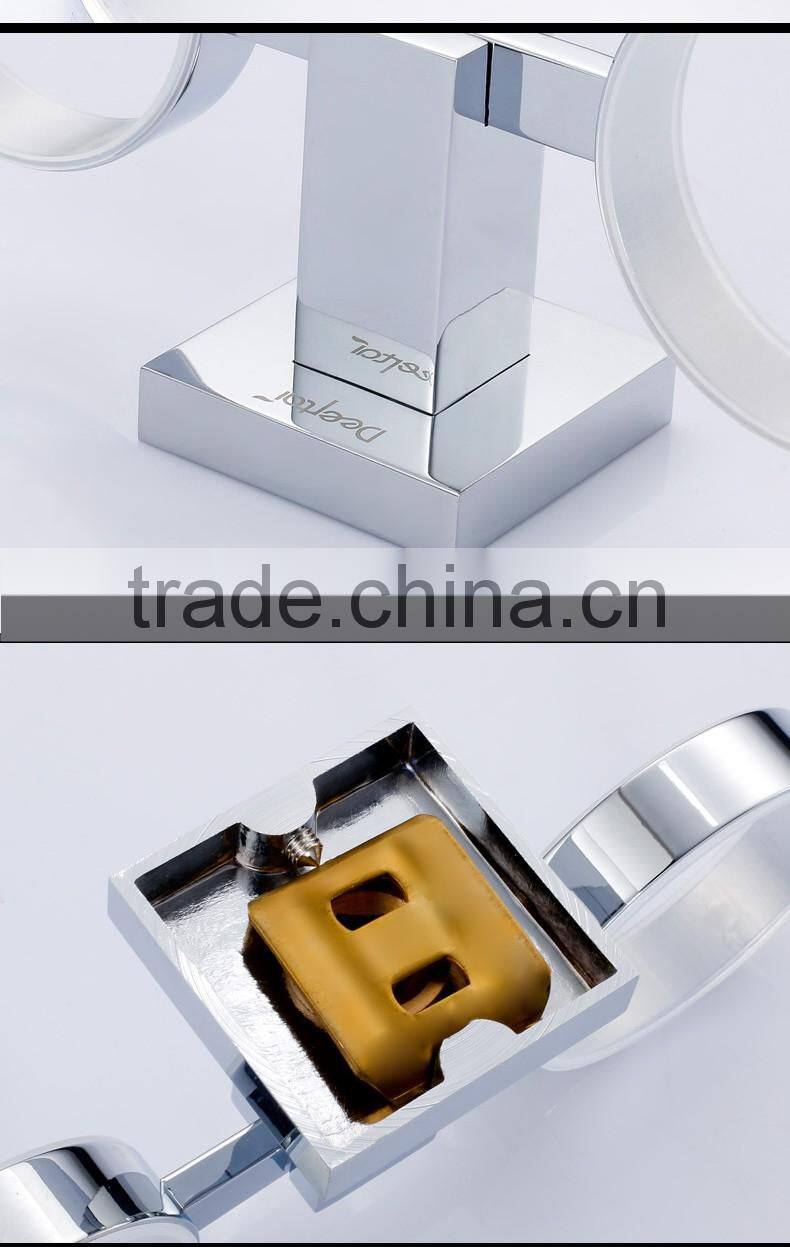 bathroom accessory with brass fancy double tumbler holder for hotel family use.