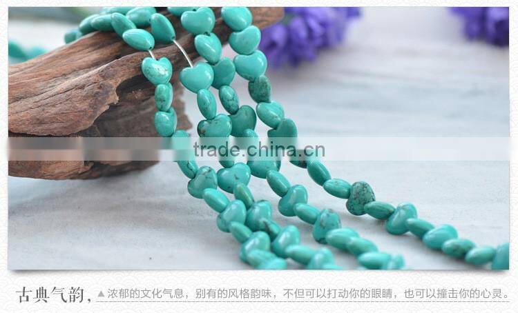 10*12mm heart shaped jewelry accessory beads turquoise decoration
