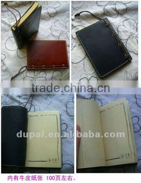 Genuine leather handmade mini agenda