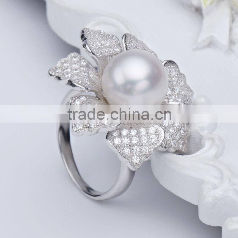 resizable newest custom different from pearl rings for women silver