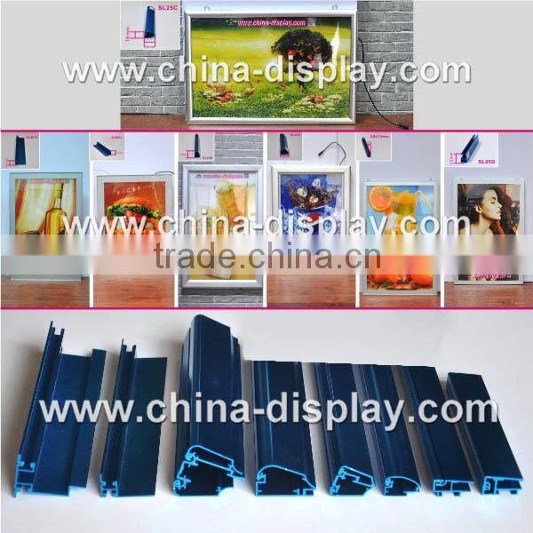 2016 Expo hot selling aluminium frame backlit film led snap frame light box signs