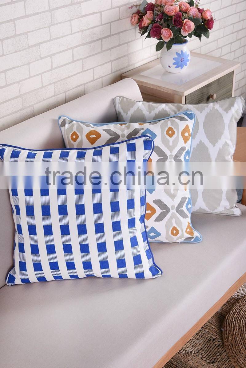 Adults Age Group and Square Shape Screen Printed cotton linen cushion cover