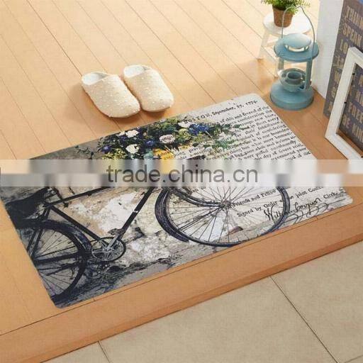 antiSlip bike design door floor mat recycled crumbed rubber mat