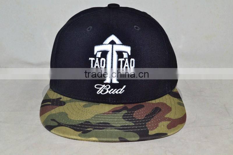 Guangzhou hat factory professional customized 100% acrylic 3 d embroidery logo Flat brim hat