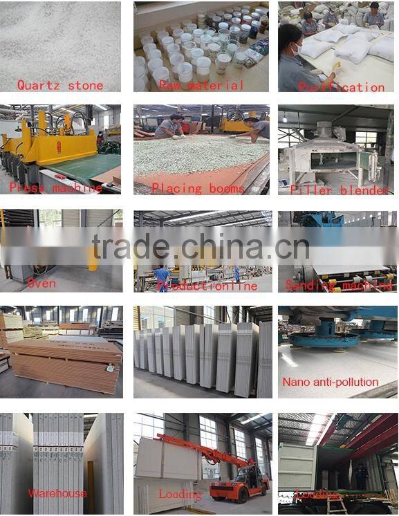 2016 Artificial Sparkle white quartz stone manufacturer