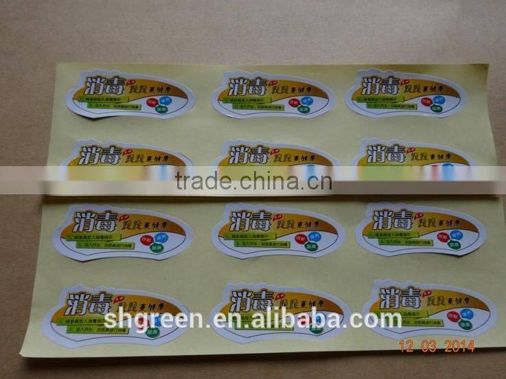 Colorful size sticker for garment