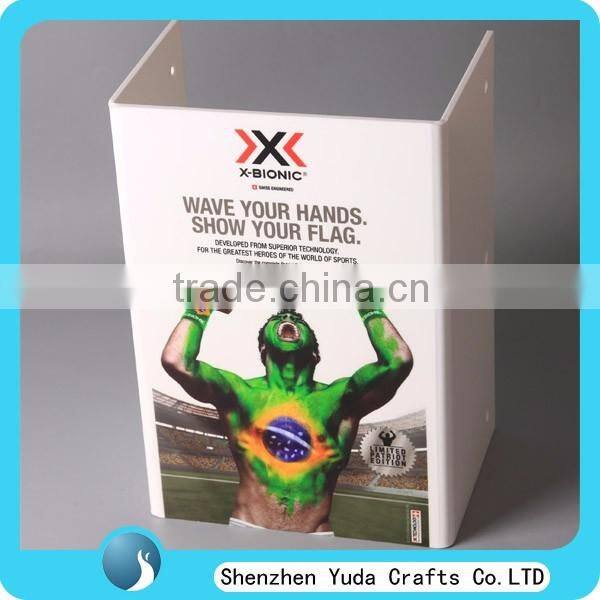 White Acrylic Beer Display Stand In UV Printing