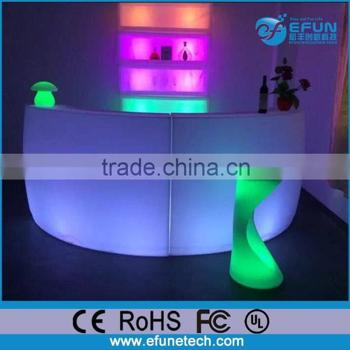 modern illuminated led glowing bar furniture counter table,led wine display table