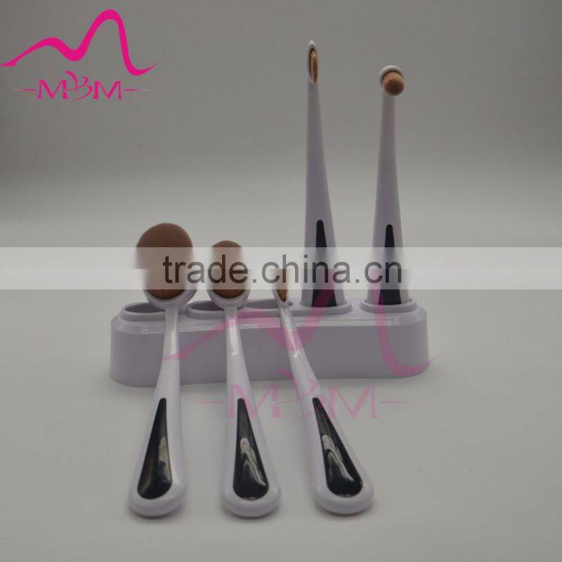 Wholesale China rose gold oval makeup brush set