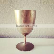BPA FREE 100% PURE COPPER WINE GOBLET GLASSES, EMBOSSED DESIGN SOLID COPPER MARTINI
