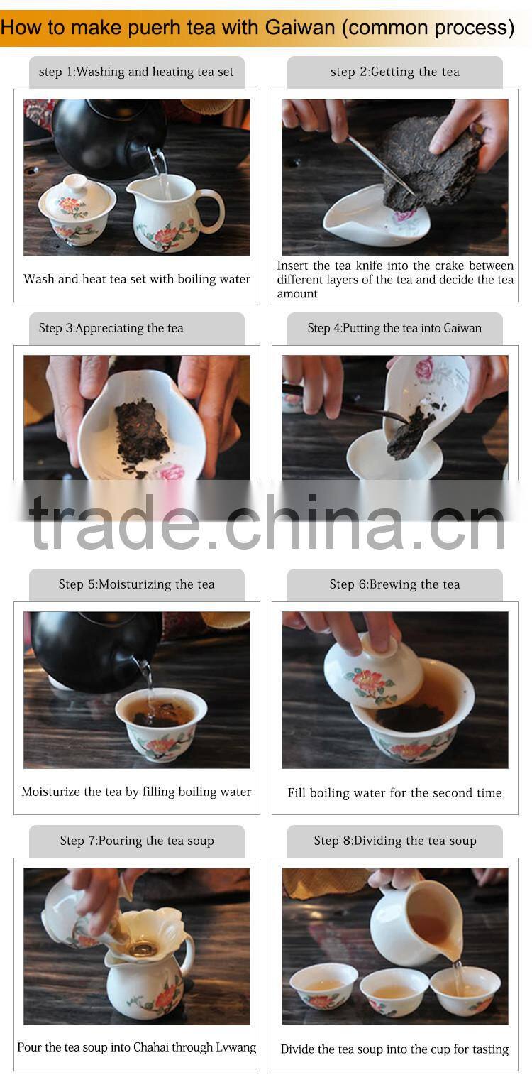 Dropship Tea,2014 Spring from LaoMan'E Village Old Arber Raw Puer Tea,Sheng Puer Tea,Herbal Super Slimming Tea