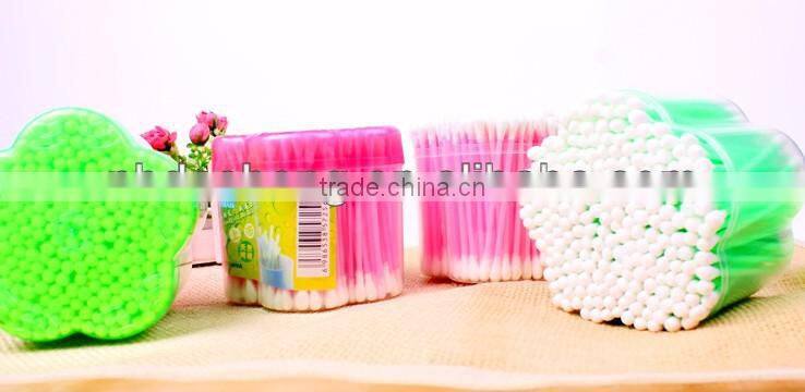 wood or plastic handle sterile cotton buds packing in opp bag pvc box