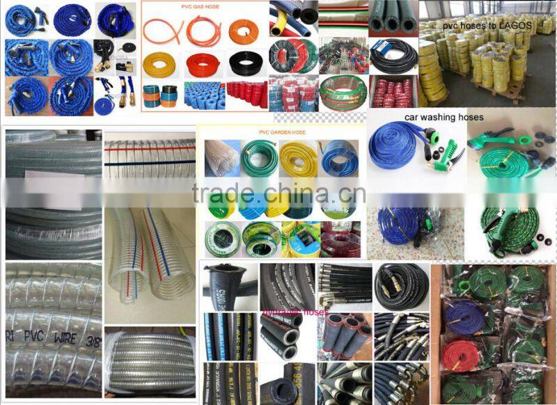 PVC inner hose DIN15 DIN20 water garden car wash hose with small iron gun
