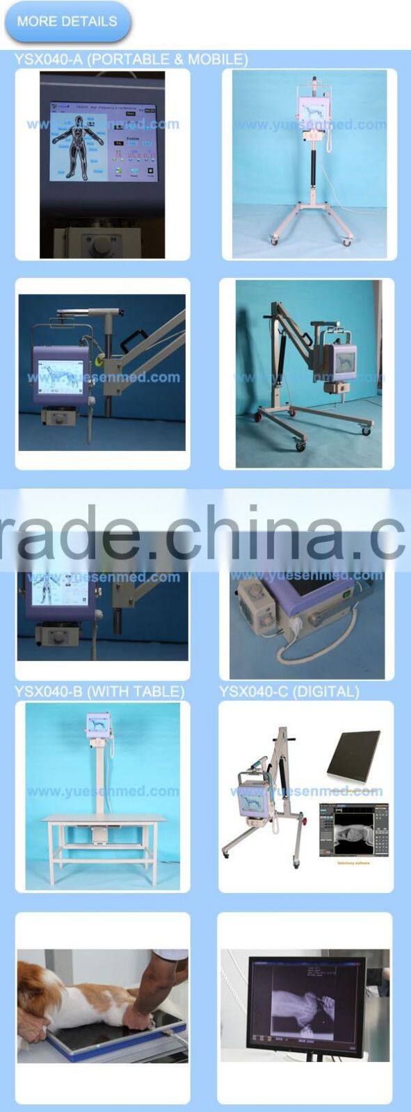 Hospital medical radiography equipment portable xray