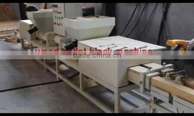 Hot-press wood pallet block machine