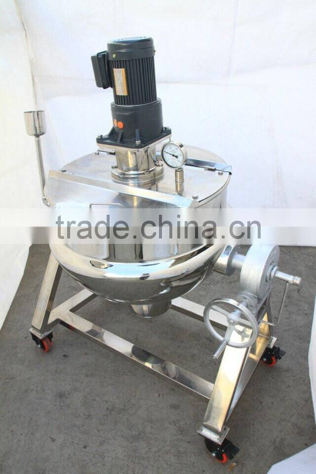 food cooking 100 liter industrial double jacketed electric pot stirrer