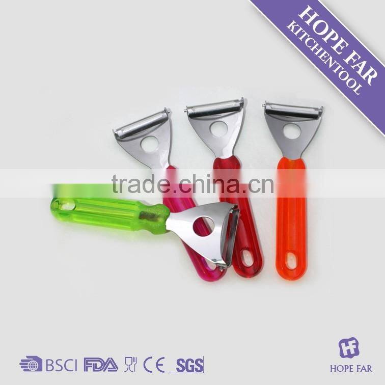 M977 transparent color plastic handle vegetable peeler
