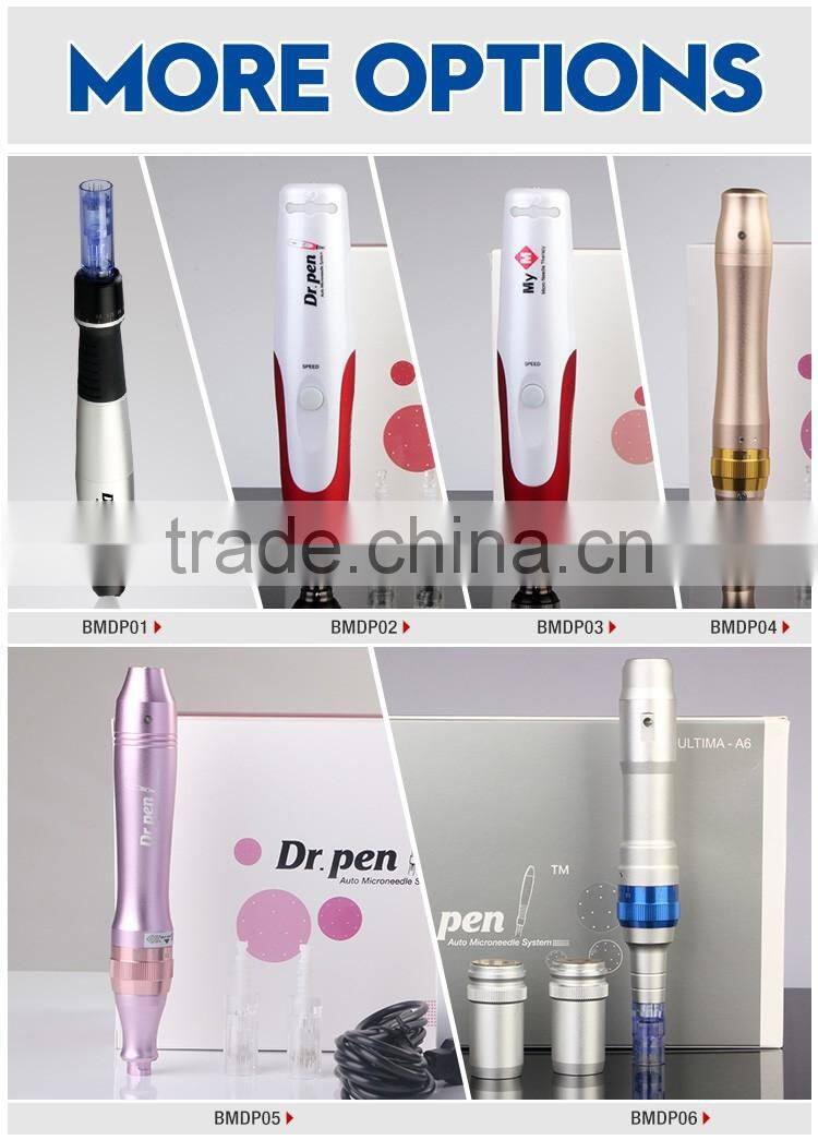 2017 Newest rechargeable microneedle nano Dr.pen with replaceable needle cartridge Ultima A6 Electric Dermapen