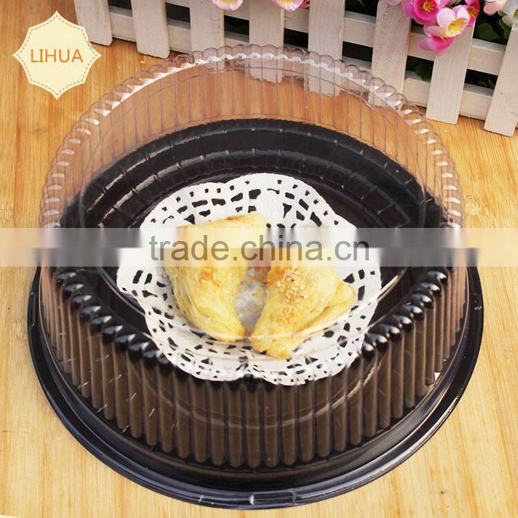 clear disposable plastic cake container box accept custom