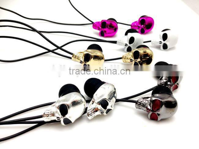 Metal skull headphone