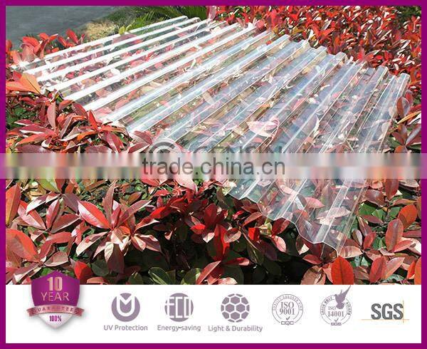 Gensin 0.8mm Polycarbonate Corrugated Sheet/ PC Wave Sheet/PC Profile Sheet