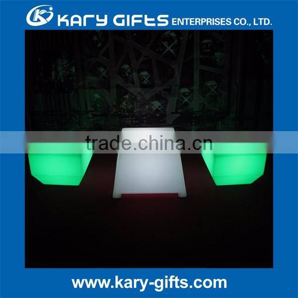 led stool Plastic cube led stool funny bar stools for event concert party