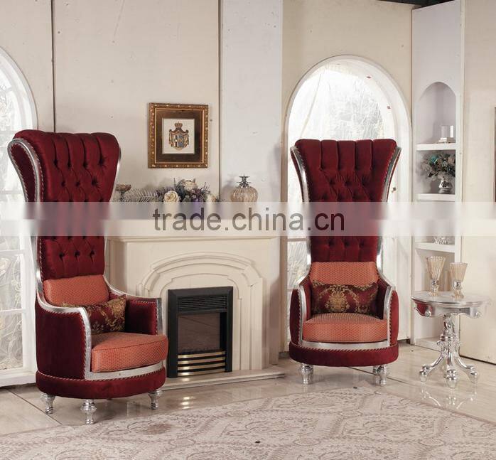 BISINI Fashionable Living Room Set, European Style Queen Throne Sofa Chair, Classic and Royal High Back Chair (BF01-X1196)
