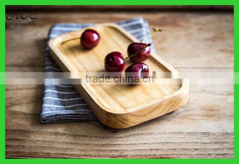 Rectangle wood plate Custom wooden serving plate Wooden food serving plate