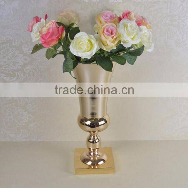 New Arrival ! Gold Metal Vase, Gold Flower Vase, Royal Gold Trumpet Vase For Decoration