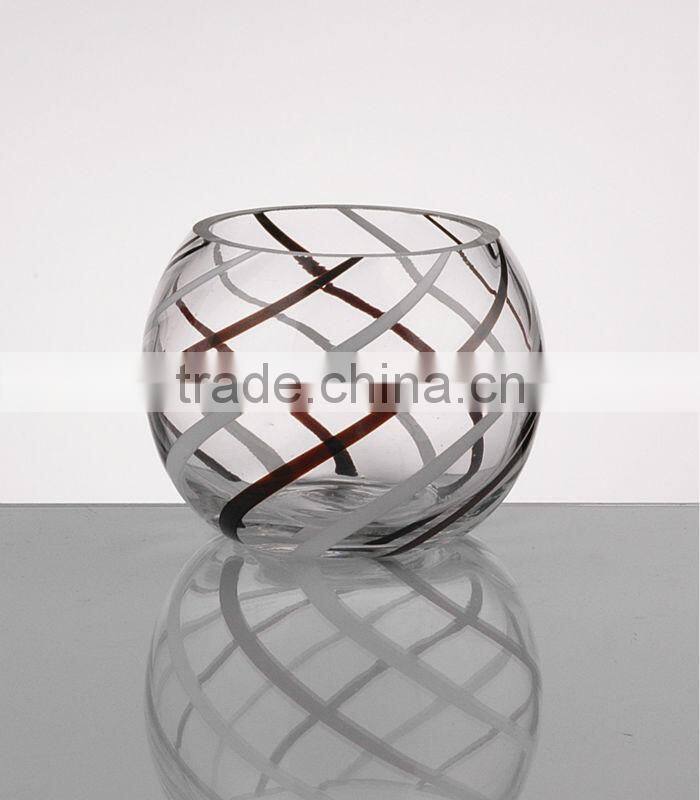 Bed Room Round Glass Candle Holder