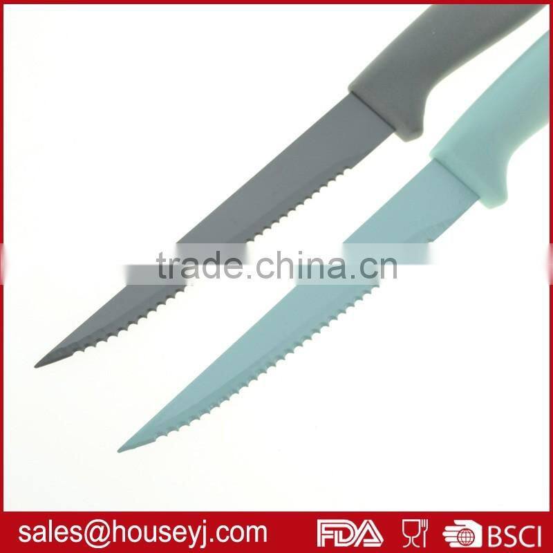 4 pcs non stick steak knife set color steak knives