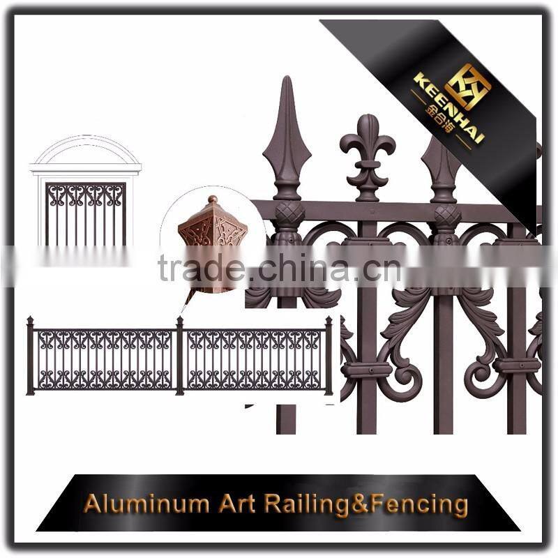 Garden Decoration Color Painted Metal Cast Aluminum Garden Picket Fence Spears