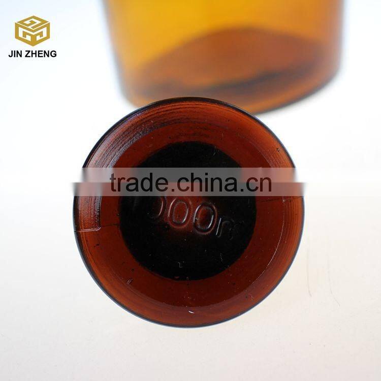 China suppliar narrow mouth 1000ml amber glass reagent bottle