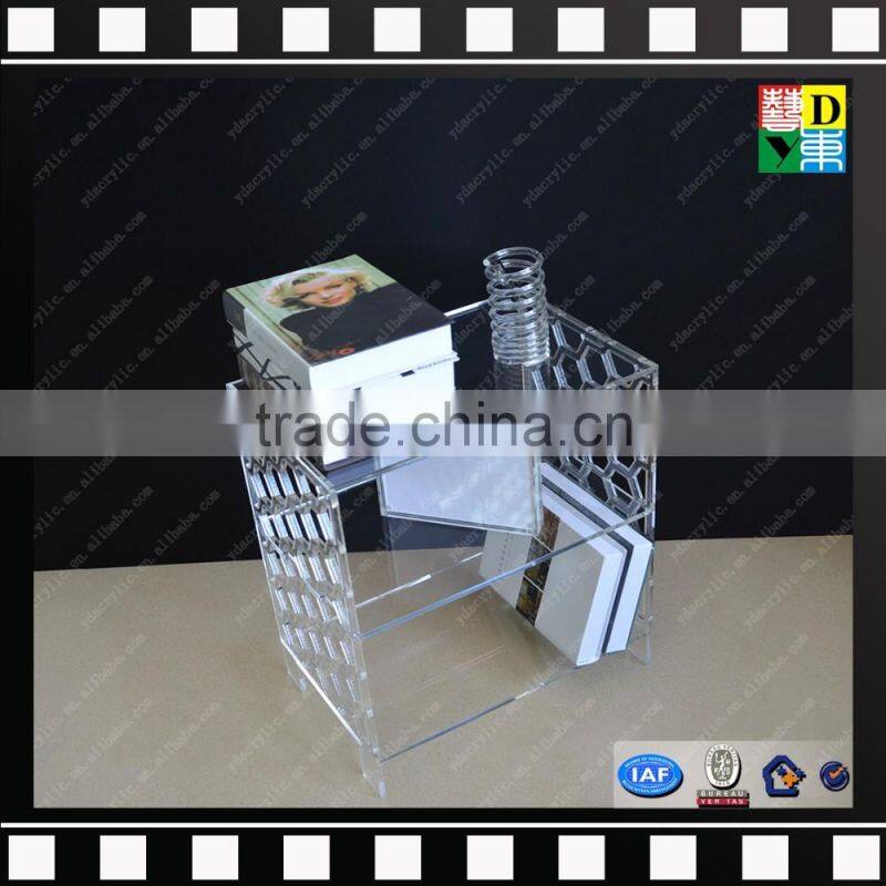 custom design acrylic book storage box high quality cheap acrylic storage table for book new arrival clear acrylic book stand