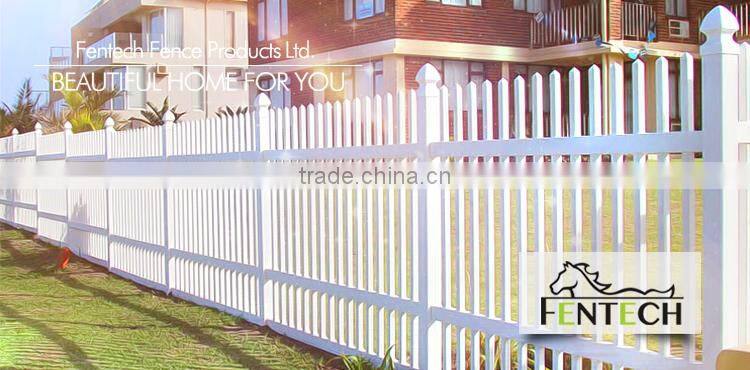 Hot sale high quality plastic/vinyl/pvc white picket fence panels factory