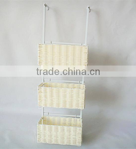 3 Tiers Over the Door plastic basket storage set hanging storage basket