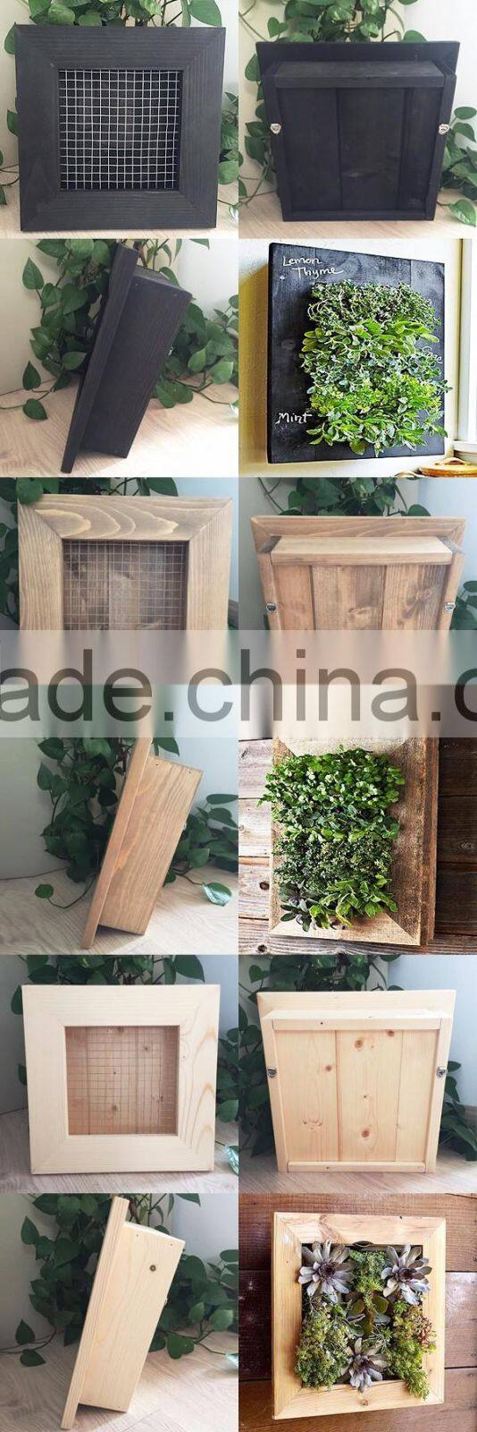 wall-mounted wooden flower pot wooden flower box outdoor wall deco