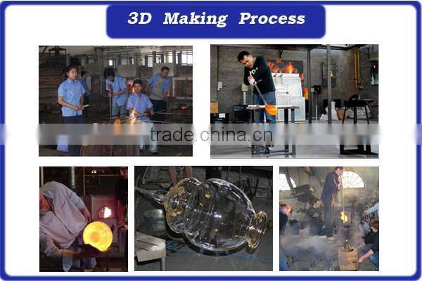 Aluminum Wax Fluted Body ball Glass candel holder