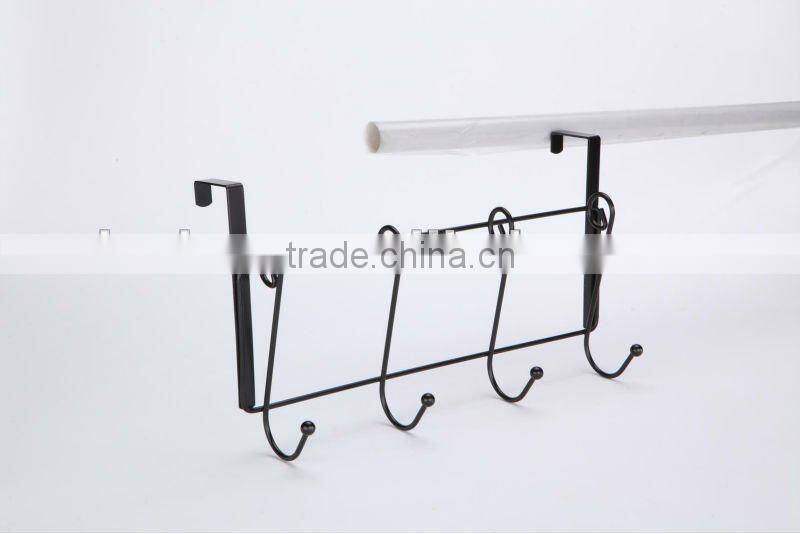 door coat hanger/door hook---4 hangers/black color