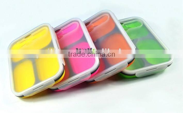Silicone Food Storage Lunch Box Containers