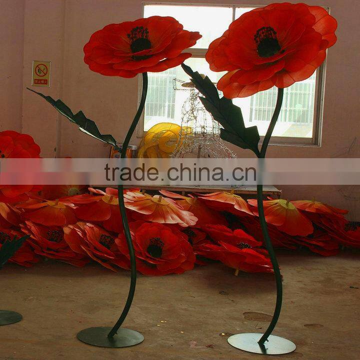 Giant artificial flowers