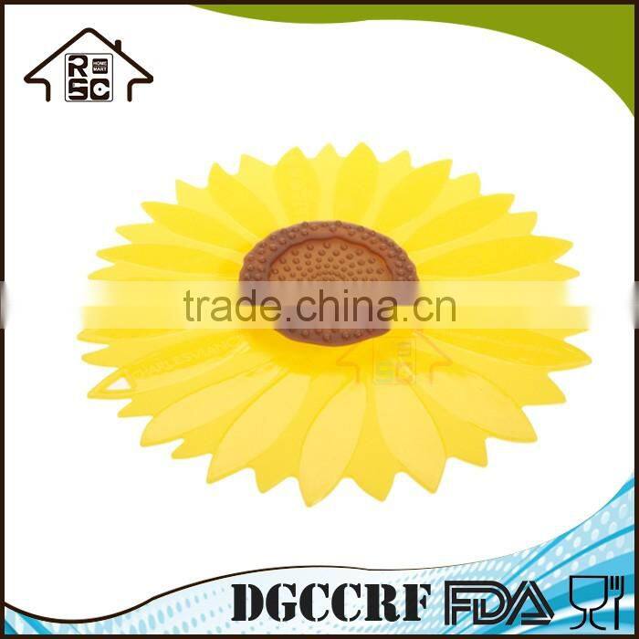 NBRSC Competitive Factory Price 11-inches Sunflower Lid Silicone Suction Bowl Lid Food Cover