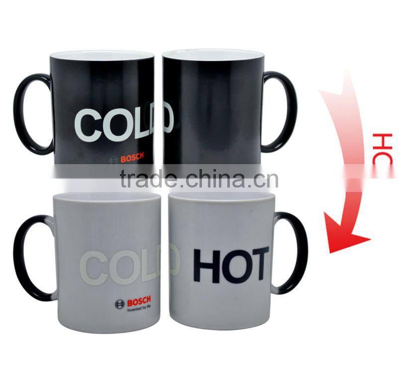 Customized Logo ceramic color changing coffee mugs