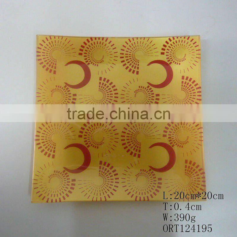 20cm temper plate with color printing