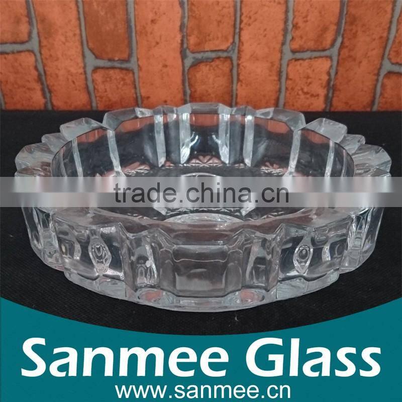 Round New Pattern Custom Glass Cigar Ashtray