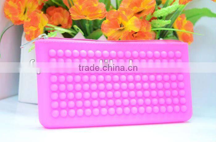 2013 New design fashion colorful silicone Clutch Bags for ladies