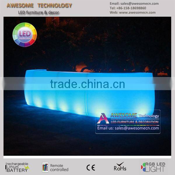 led illuminated mobile acrylic bar counter (BC170)