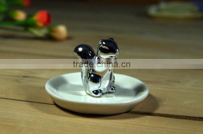 Promotional ceramic tray jewelry holder ring holder