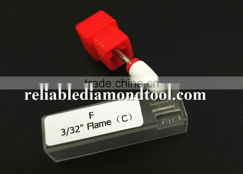Shank Diameter 2.3mm Fine Type Ceramic Burr For Nail 1 Piece Huaxing Flame Head Huaxing Head Diameter