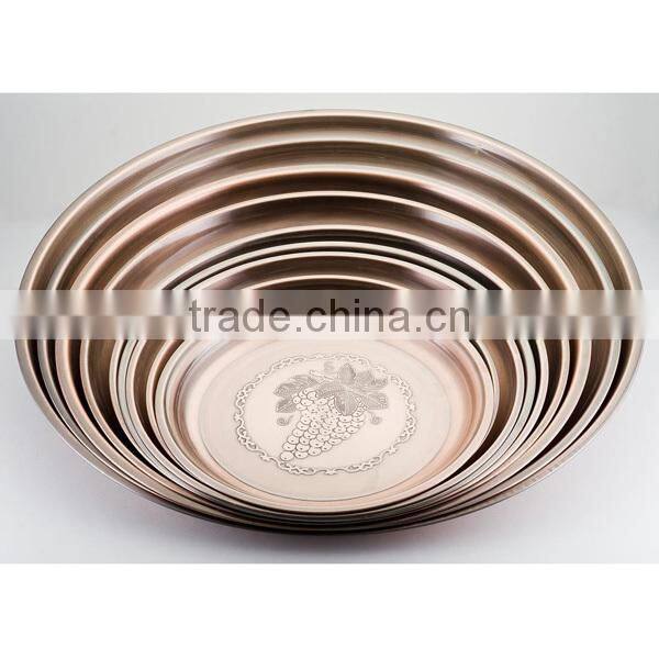 25cm to 80cm Kitchen Stainless Steels Round Serving Tray